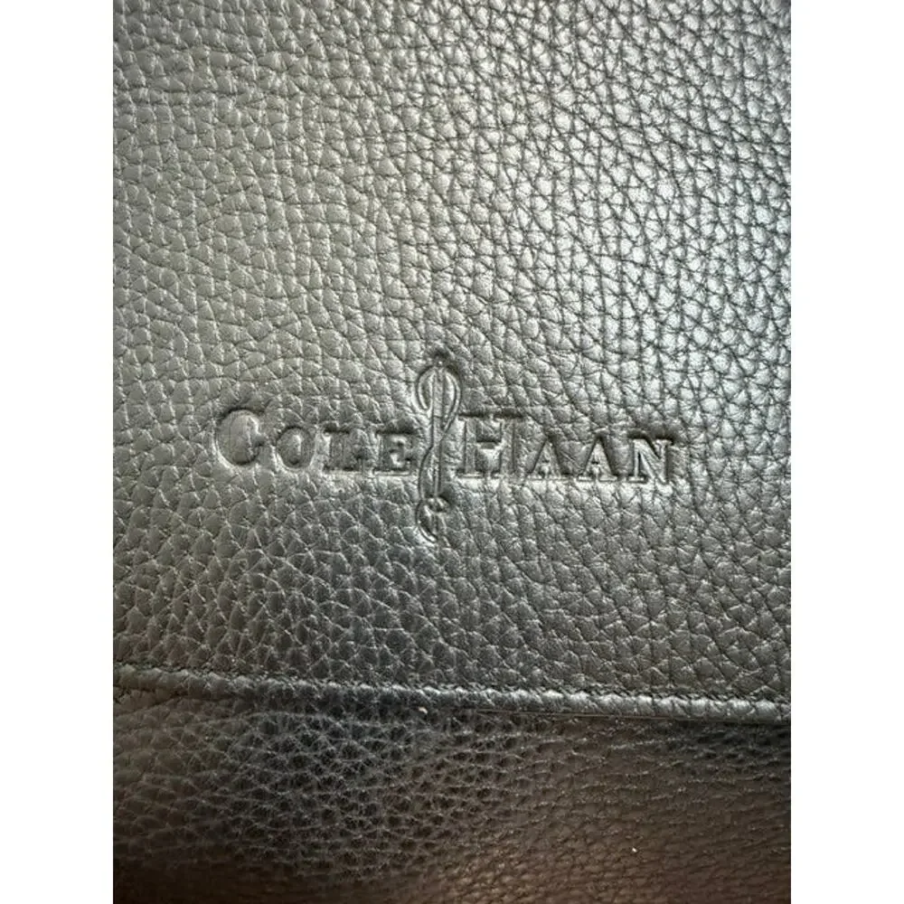 Cole Haan Men’s Black Pebbled Leather Crossbody Vintage Style Bag